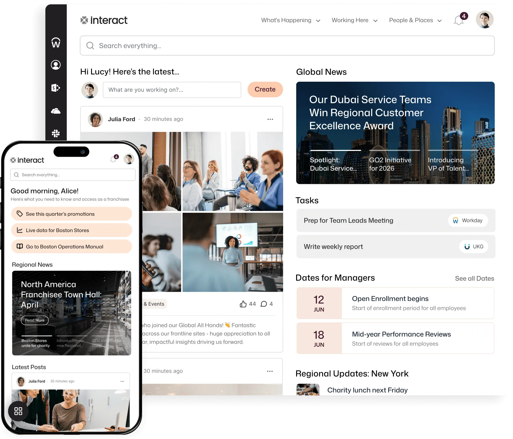 Interact platform dashboard preview